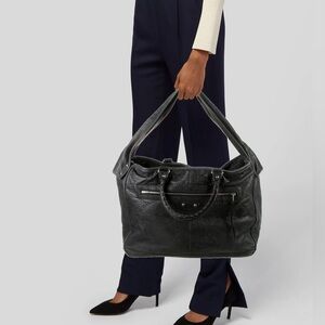 *SOLD* BALENCIAGA Motorcycle Agneau Leather Bridge Bag Black